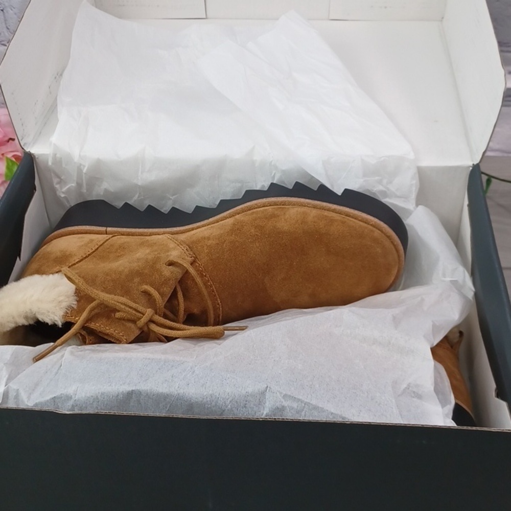 Eileen Fisher Kenille Sport Suede Real Fur Bootie NIB - Picture 8 of 10